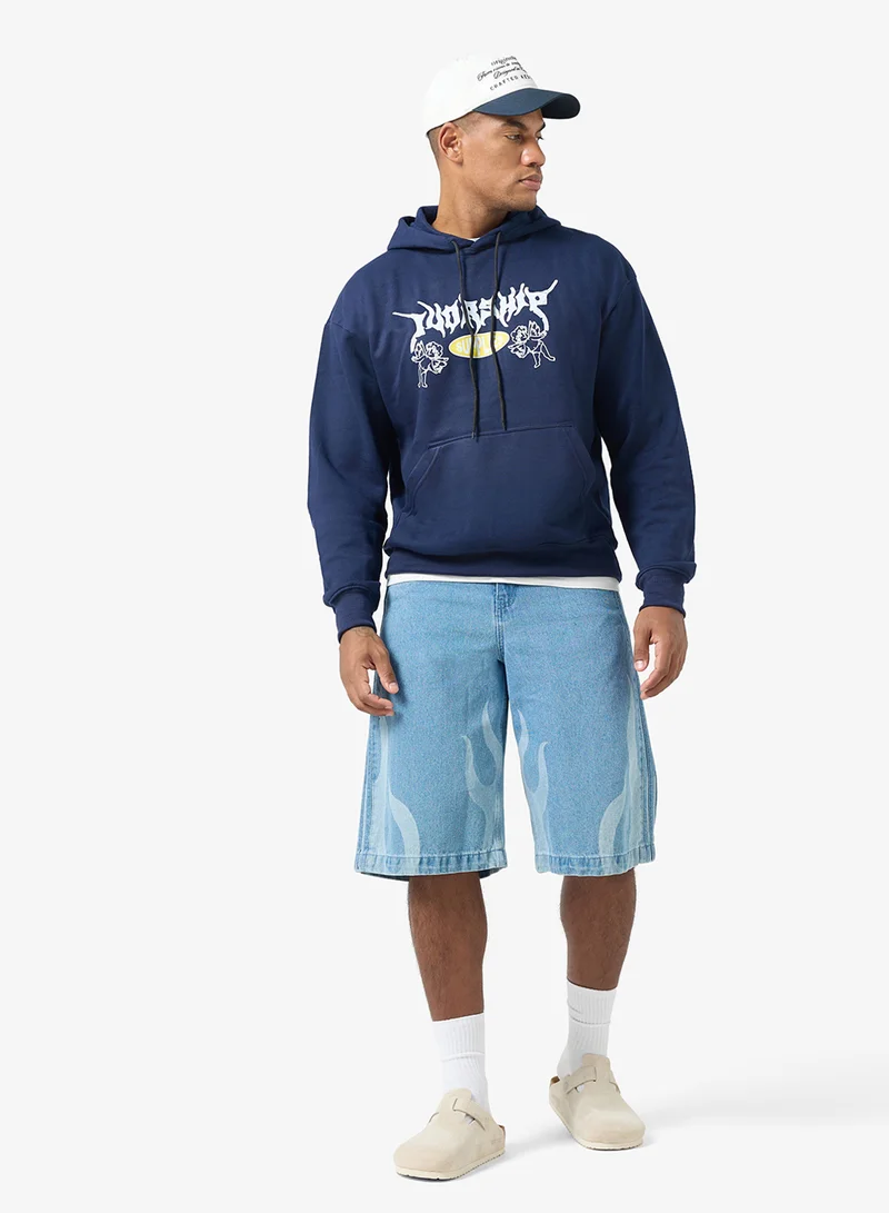 Seventy Five  Graphic Pullover Hoodie for Men | Best Price UAE