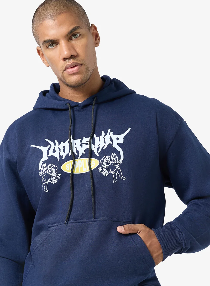 Seventy Five  Graphic Pullover Hoodie for Men | Best Price UAE