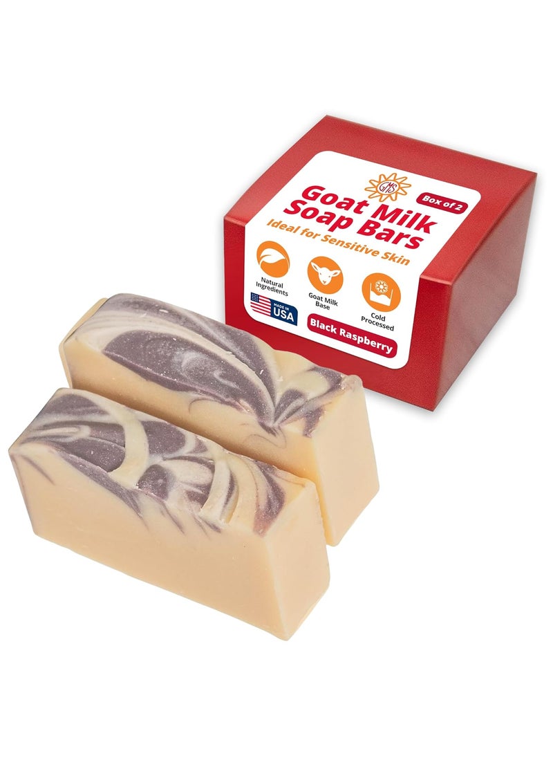 goat milk stuff Goat Milk Stuff Goat Milk Soap  BLACK RASPBERRY  Made with FarmFresh Goat Milk Goat Milk Soap for Face  Leaves Skin feeling Renewed and Natural  Handmade Box of 2 