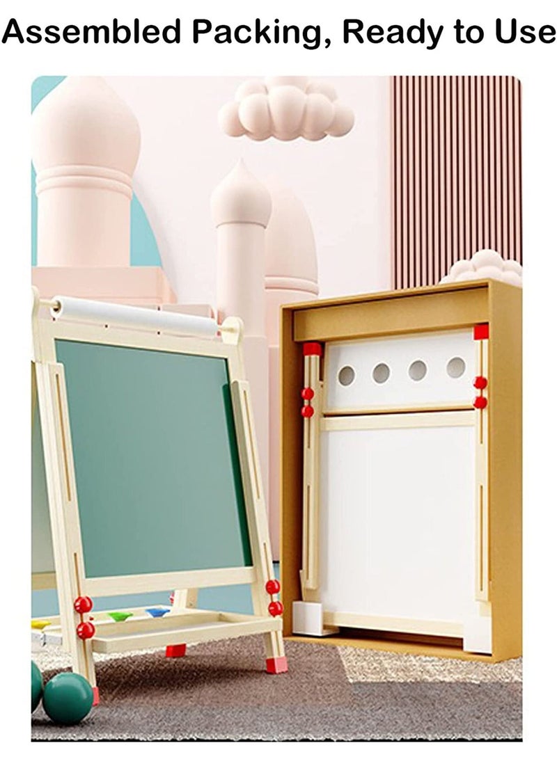 LIMOS Adjustable Double Sided Drawing Board with Paper Roll, Whiteboard & Chalkboard(F35-170CM) - Image 2