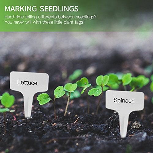 Prudance® 50 Pack Reusable Waterproof Plant Markers for Garden T-Type Plant Labels for Seedlings Potted Plants Vegetables Succulents Durable Weatherproof Garden Tags (White) - Image 5