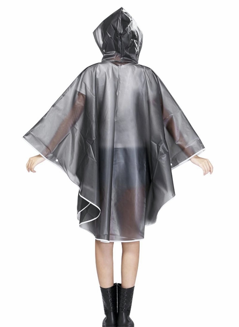 KASTWAVE Raincoat, Rain Poncho for Adults, Women's Transparent Rain Poncho, Clear and Reusable Rain Resistant Poncho with Hoods and Sleeves for Travel, Festivals, Outdoors, Mountaineering - Image 4