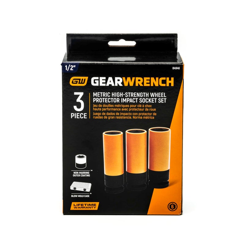 GEARWRENCH 3 Piece 1/2" Drive High-Strength Wheel Protector Impact Metric Socket Set | 84946 - Image 5