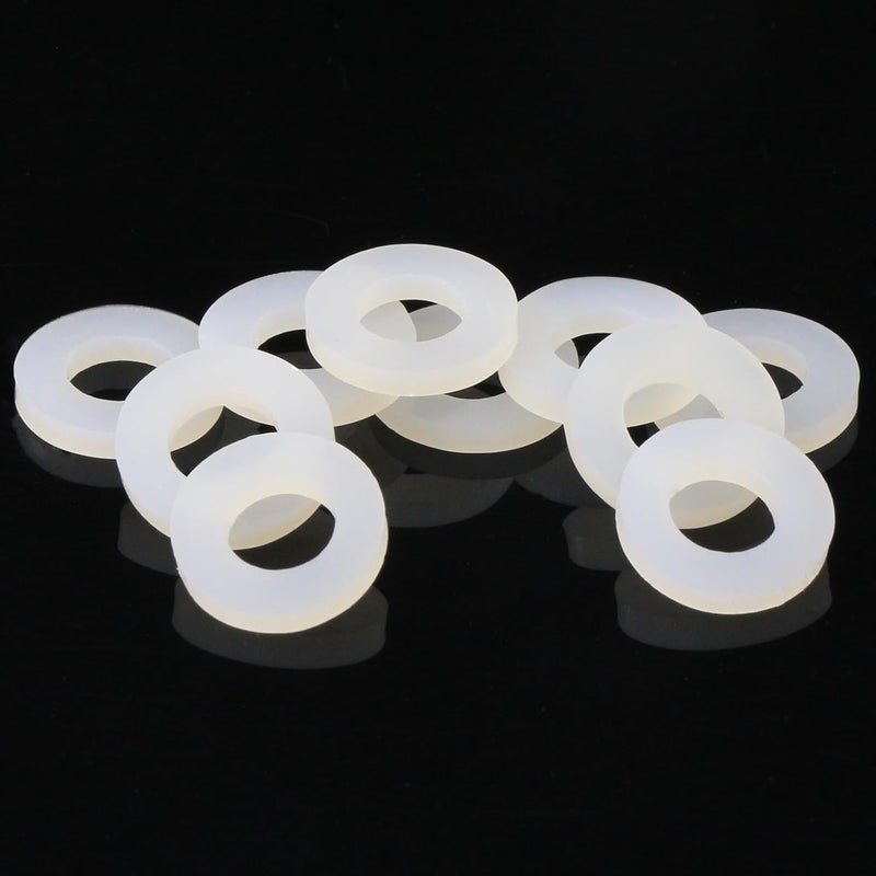 AimatRun 20 PCS 1/2" Silicone Gaskets Kitchen Water Hose Washers, Tank Connector Bulkhead Fittings, Faucet & Shower Hose Seals, Rubber Washers for Toilet Water Line Replacement & Flange Sealing - Image 2