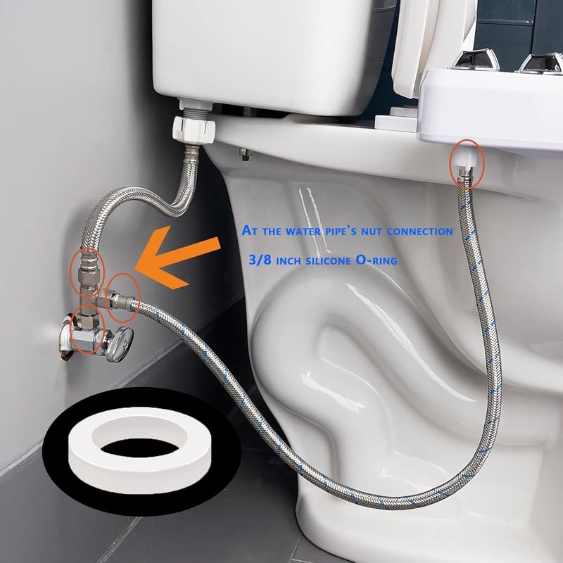 AimatRun 20 PCS 1/2" Silicone Gaskets Kitchen Water Hose Washers, Tank Connector Bulkhead Fittings, Faucet & Shower Hose Seals, Rubber Washers for Toilet Water Line Replacement & Flange Sealing - Image 4