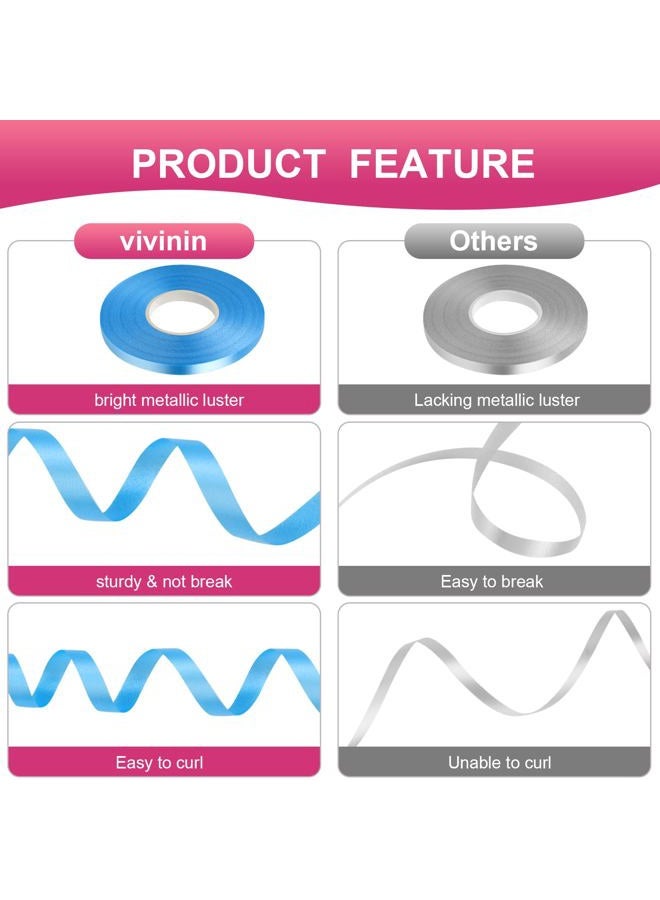 vivinin 27 Roll Curling Ribbon, 3/16 Inch X 32.8 Yard Balloon String, 15 Colors Ribbons for Crafts, Balloon String Ribbon for Party, Festival, Florist Flower - Image 5