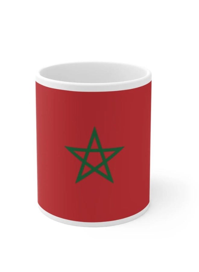 RYN Morocco Flag White Ceramic Coffee Mug - Image 1