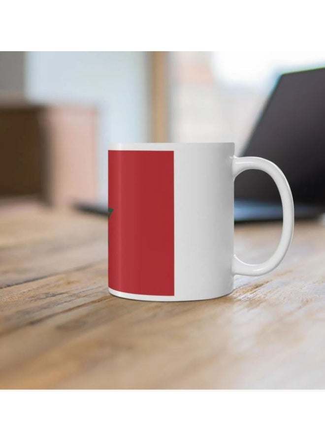 RYN Morocco Flag White Ceramic Coffee Mug - Image 2