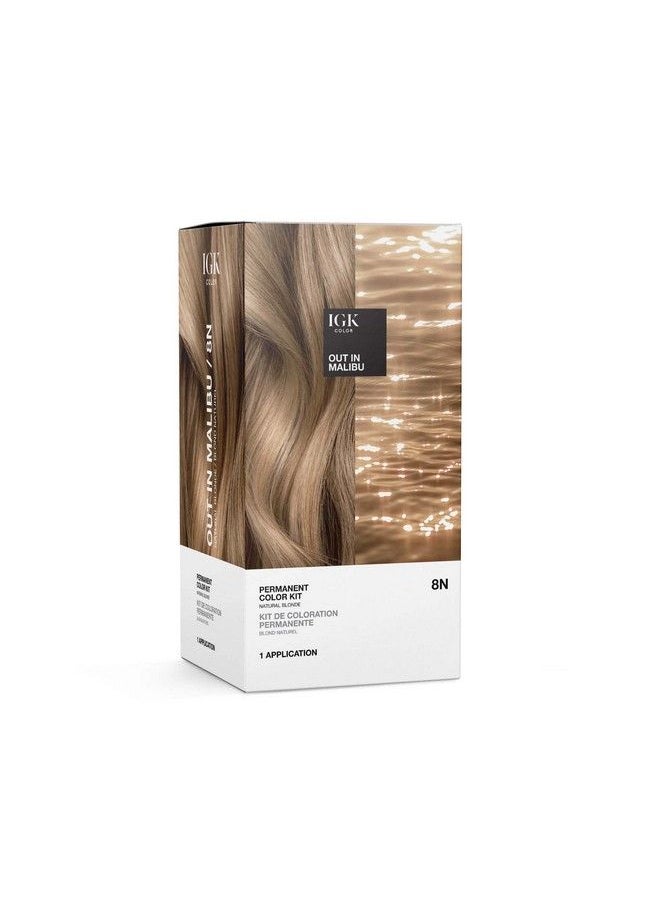 iGK Permanent Color Kit Out In Malibu Natural Blonde 8N | Easy Application + Strengthen + Shine | Vegan + Cruelty Free + Ammonia Free | 4.75 Oz  - Image 1