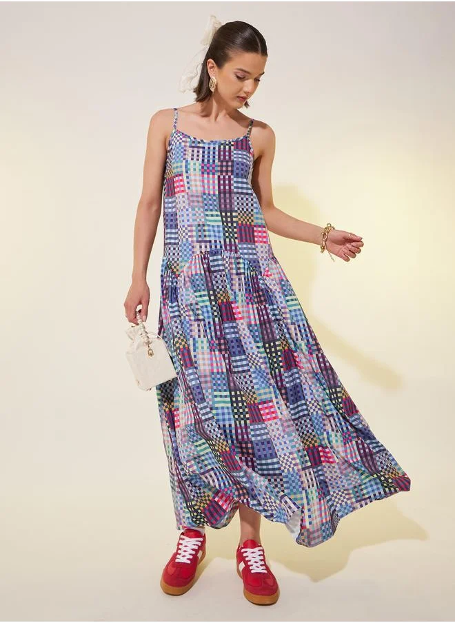 Take Two Take Two All-Over Printed Strappy Maxi Dress