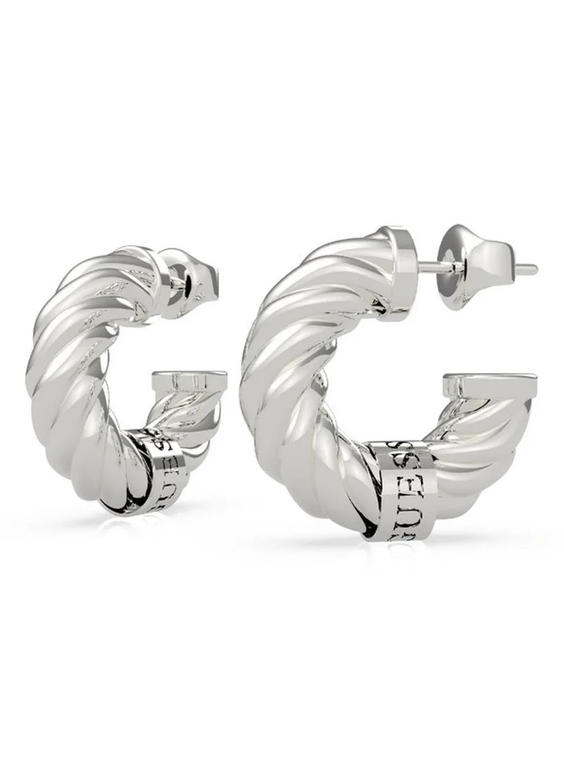 جس Round Pave Stud Earrings