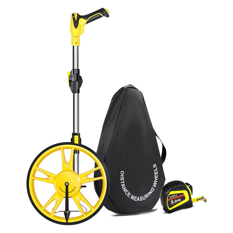 AIRAJ AIRAJ Measuring Wheel 3-Piece, Distance Measure Wheels, 99,999.9m Measuring Wheel,with Tape Measure and Carry Bag,for Measuring Road Land Trundle Wheel  - Image 1