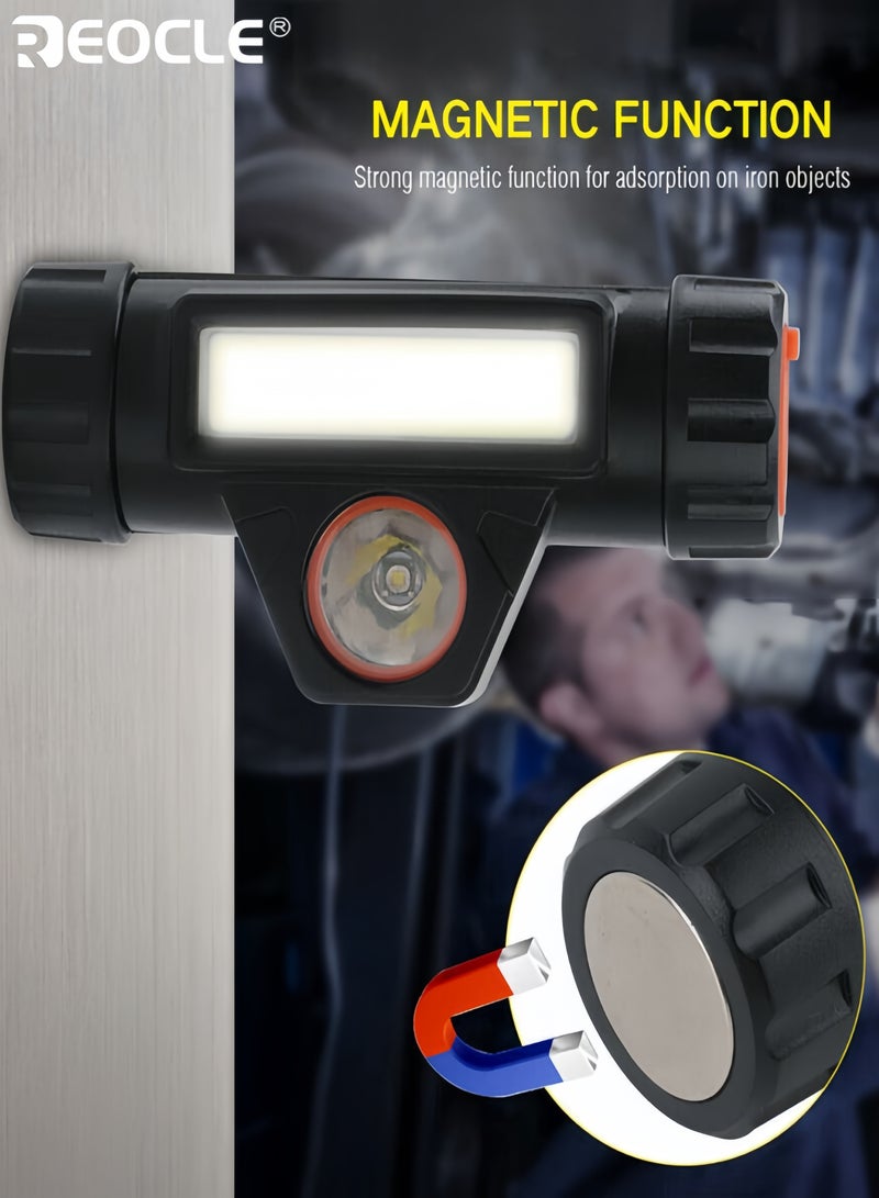 ريوكل مصباح رأس LED مجموعة مصباح كاشف إكس بي إي ومصباح فيضان كوب قابل للشحن عبر يو إس بي مصباح محمول بعمر بطارية طويل مثالي للتخييم التنزه الصيد - Image 4