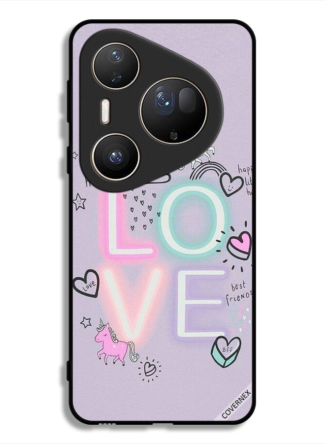 Covernex Huawei Pura 80 Ultra Protective Case Cover Sweet Heart Love Unicorn - Image 1