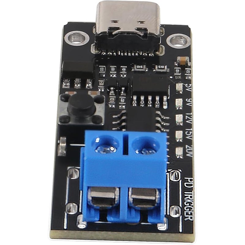 AiTrip 2PCS 100W 5A USB-C Fast Charge USB-C PD QC DC 5V 9V 12V 15V 20V Adjustable Voltage Power Trigger Module 5A Type-C Female Input - Image 5