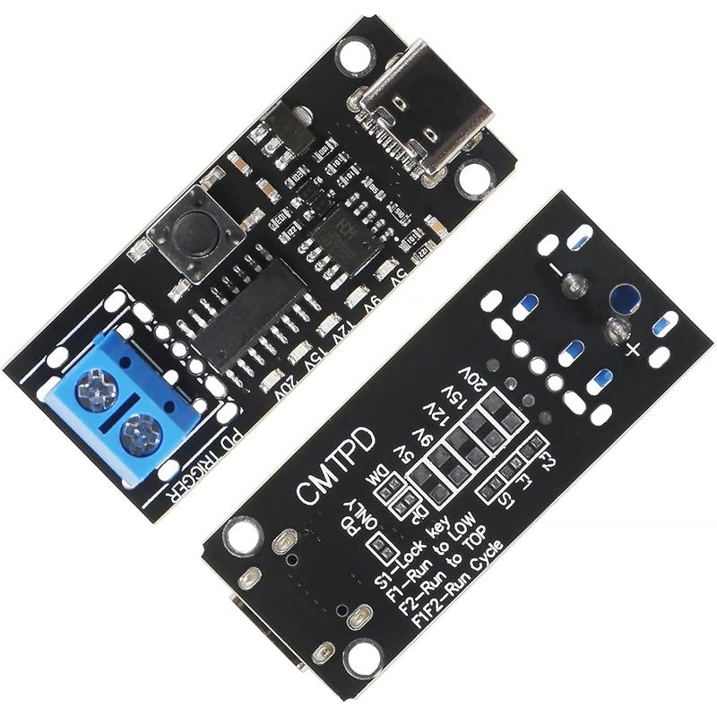 AiTrip 2PCS 100W 5A USB-C Fast Charge USB-C PD QC DC 5V 9V 12V 15V 20V Adjustable Voltage Power Trigger Module 5A Type-C Female Input - Image 4