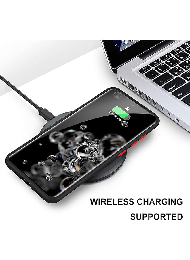 إيروريكس جراب سيليكون للهاتف متوافق مع Samsung Galaxy S20 Ultra جراب سيليكون فائق النحافة مقاوم للصدمات مع بطانة ناعمة من الألياف الدقيقة المضادة للخدش وحماية محسنة للكاميرا مقاس 6.9 بوصة أسود - Image 4