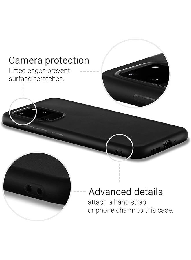 إيروريكس جراب سيليكون للهاتف متوافق مع Samsung Galaxy S20 Ultra جراب سيليكون فائق النحافة مقاوم للصدمات مع بطانة ناعمة من الألياف الدقيقة المضادة للخدش وحماية محسنة للكاميرا مقاس 6.9 بوصة أسود - Image 5