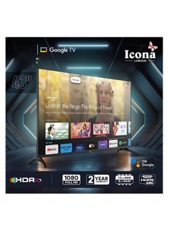 ICONA Icona 43-Inch Full HD LED Smart TV – Edgeless Design, Superior Picture Clarity, Crystal Clear Sound, Smart Energy Saving Features  - Image 2