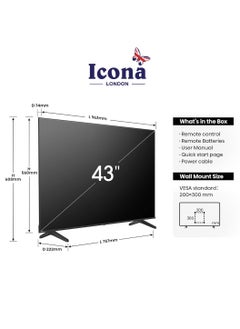 ICONA Icona 43-Inch Full HD LED Smart TV – Edgeless Design, Superior Picture Clarity, Crystal Clear Sound, Smart Energy Saving Features  - Image 5