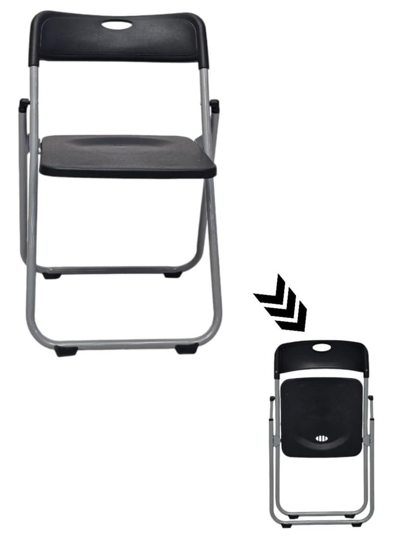 KARNAK Folding Chair – Lightweight, Compact, and Convenient Black  - Image 3