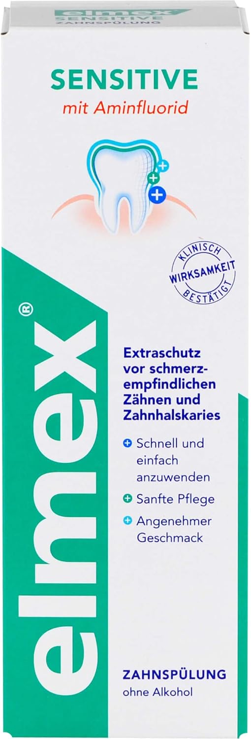 Elmex Sensitive Mouthwash with Amine Flouride 400 Ml - Image 1