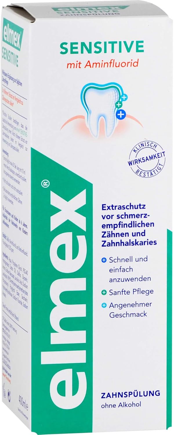 Elmex Sensitive Mouthwash with Amine Flouride 400 Ml - Image 3