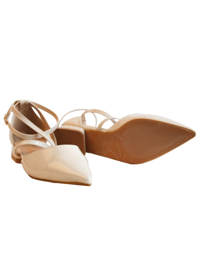 BOTELI Women's Sizes 36-41 Beige Pointed Cross High-Heeled Women's Sandals. - Image 5