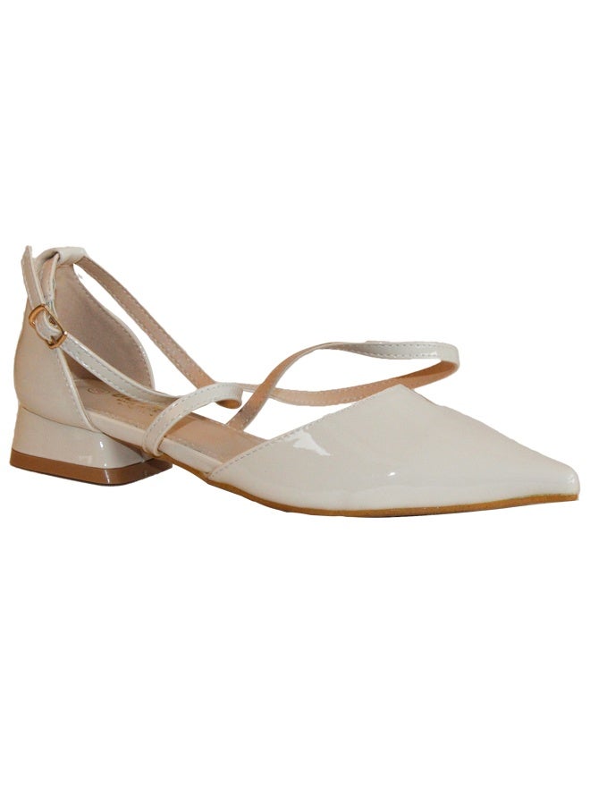 BOTELI Women's Sizes 36-41 Beige Pointed Cross High-Heeled Women's Sandals. - Image 2