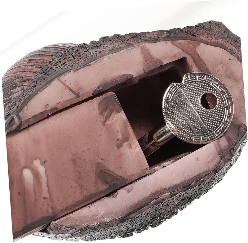 أنجويلي صندوق تخزين خارجي حجري مقلد حامل مفاتيح زينة الحديقة - Image 3