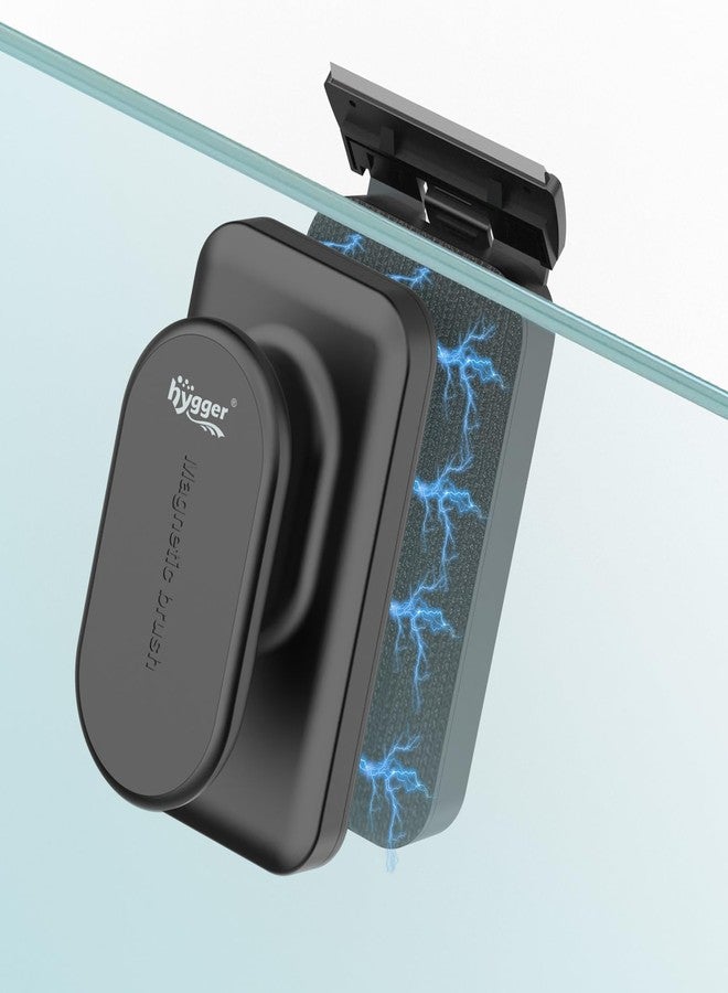 hygger Aquarium Magnetic Glass Clean Tool, Algae Scraper for 0.2-0.6 Inch Thick Fish Tank Floating Scrubber Brush with Two Detachable Blades (S) - Image 1