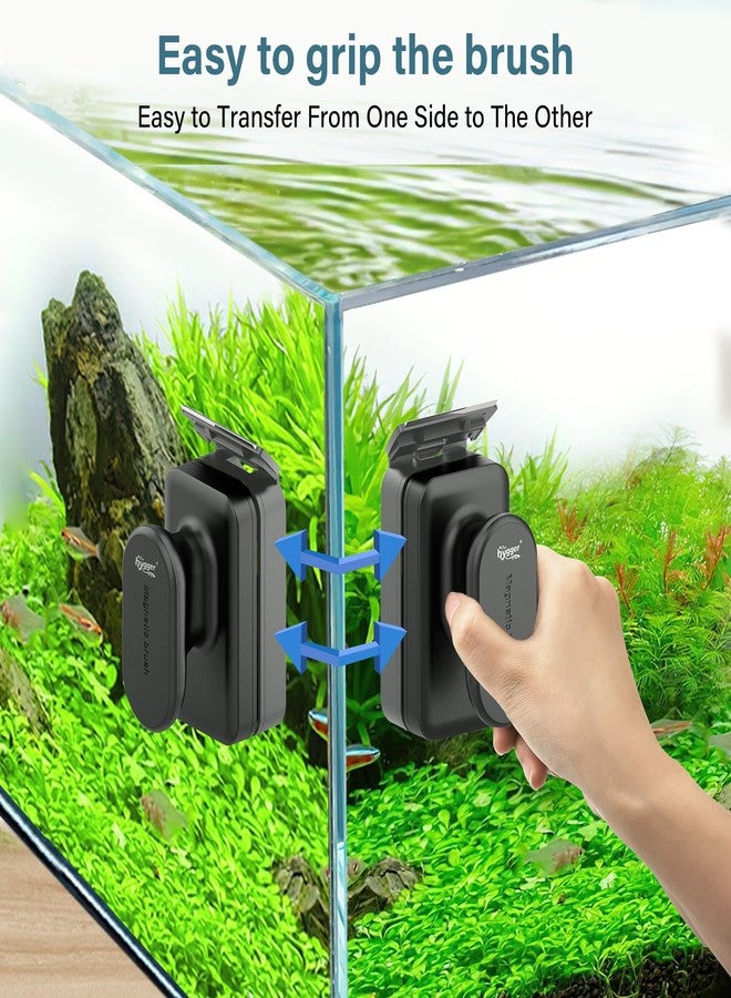 hygger Aquarium Magnetic Glass Clean Tool, Algae Scraper for 0.2-0.6 Inch Thick Fish Tank Floating Scrubber Brush with Two Detachable Blades (S) - Image 3