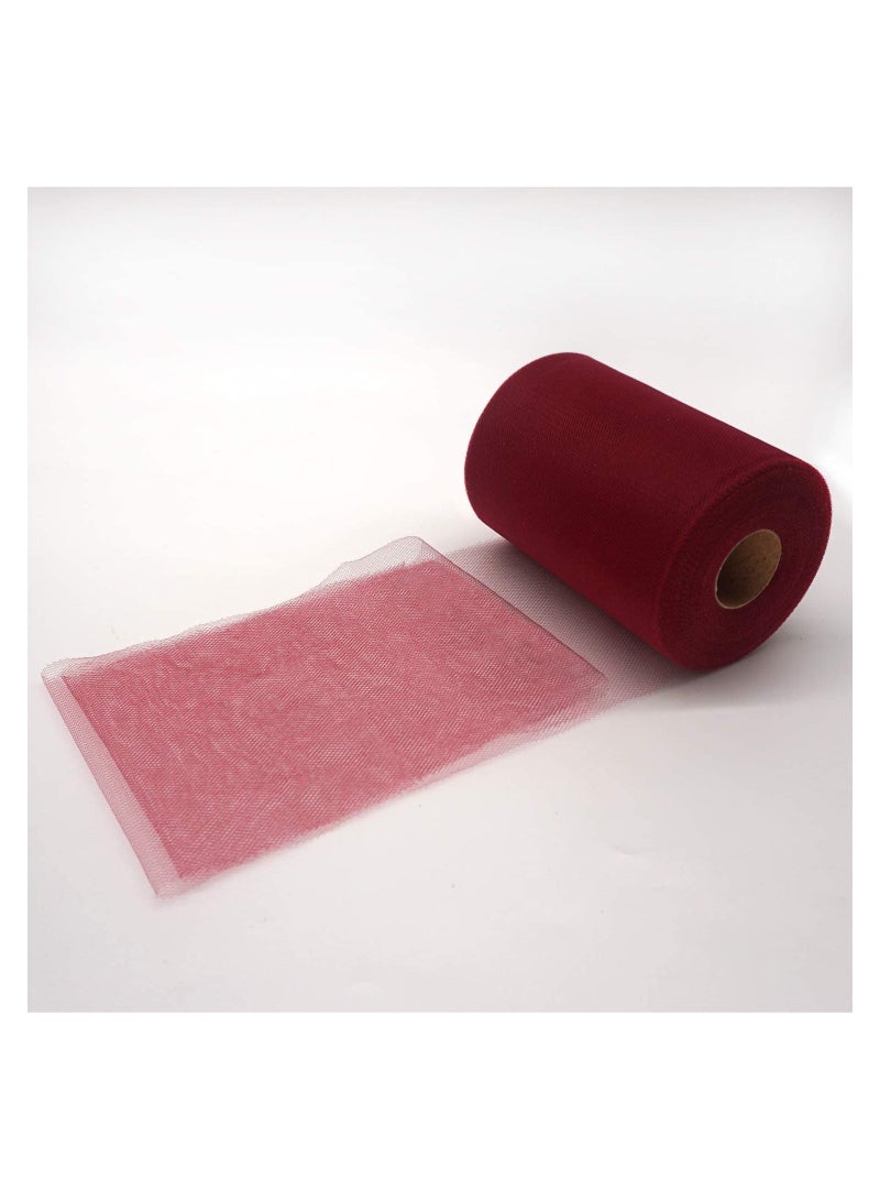 SYOSI 1 Rolls Tulle Fabric Rolls 6 Inch by 100 Yards Tulle Spool for Wedding Party Decorations Gift Bow Craft Tutu Skirt - Image 4