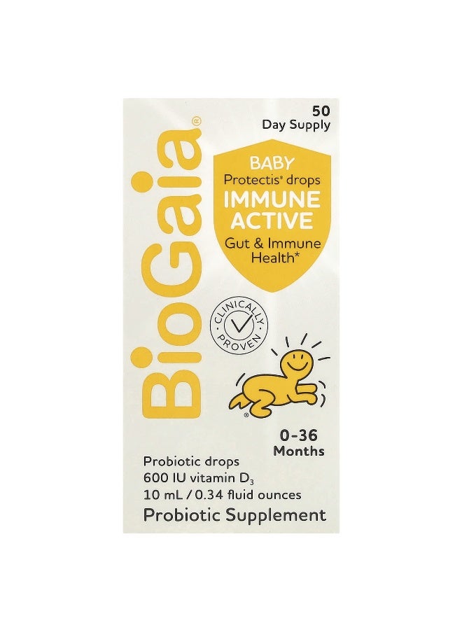 BioGaia BioGaia, Baby Protectis Drops, Immune Active, 0-36 Months, 0.34 fl oz (10 ml)