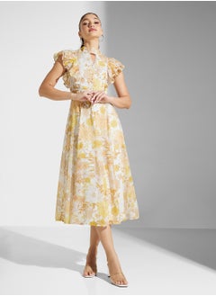 Frock and Frill Crew Neck Knee Lenth Dress  - Image 4