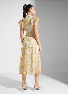 Frock and Frill Crew Neck Knee Lenth Dress  - Image 2