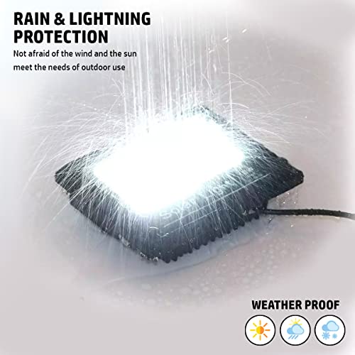 Epyz 10Watt Solar Flood Lights Outdoor Garden Home LED Light IP65 Waterproof Solar Wall Lamp for Gutter Shed, Business Sign [ 54LED, Cold White ] - Image 3