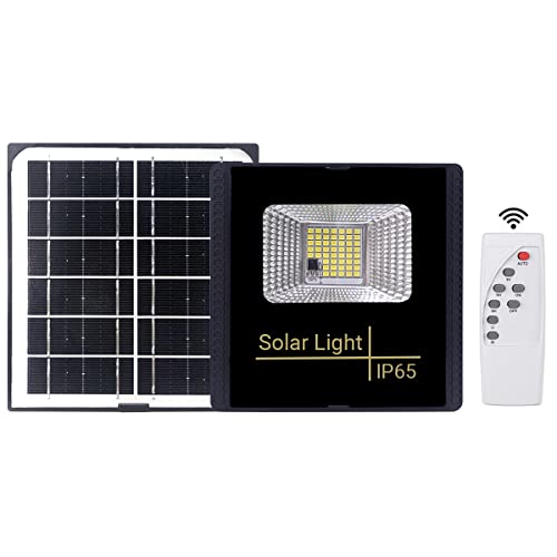 Epyz 10Watt Solar Flood Lights Outdoor Garden Home LED Light IP65 Waterproof Solar Wall Lamp for Gutter Shed, Business Sign [ 54LED, Cold White ] - Image 1