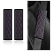 wedfish 2PCS Car Seat Belt Cover PadsLeather Seatbelt Covers Protect Shoulder and Neck Car Accessories InteriorUniversal Car Seat Strap Pads Car Decorations for Most Cars Trucks BlackPurple - Image 2