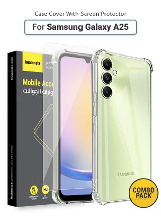 2 in 1 Samsung Galaxy A25 Protection Pack - Ultra Clear Shockproof Case & Screen Protector, All Round Protection, Back Cover & Screen Protector for Samsung Galaxy A25 - pzsku/Z48958E3306BA4D139307Z/45/_/1722704982/25d70d4c-4f08-4dc1-a655-1e291b85e7b7