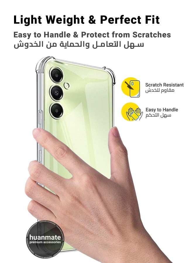 2 in 1 Samsung Galaxy A25 Protection Pack - Ultra Clear Shockproof Case & Screen Protector, All Round Protection, Back Cover & Screen Protector for Samsung Galaxy A25