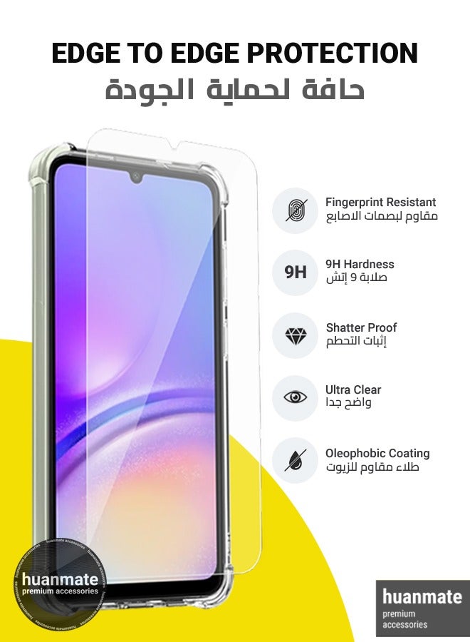 2 in 1 Samsung Galaxy A25 Protection Pack - Ultra Clear Shockproof Case & Screen Protector, All Round Protection, Back Cover & Screen Protector for Samsung Galaxy A25