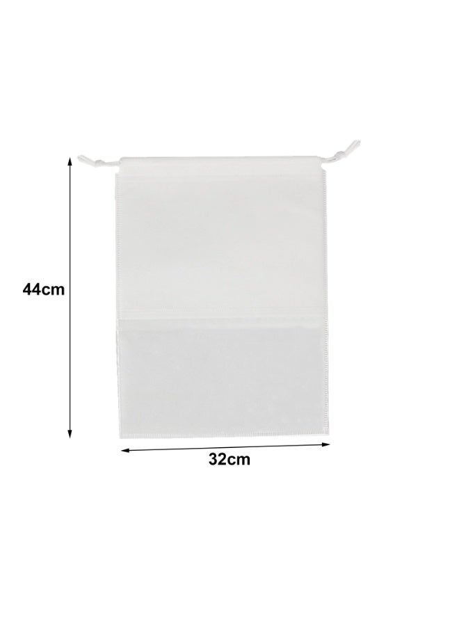 15 Pieces Dust Proof Travel Shoe Bags Transparent Drawstring Storage Bag Dustproof Handbag Cover,32 x 44cm - Image 4