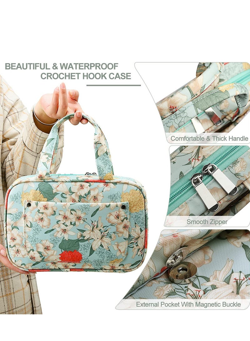 Zikra Large Crochet Hook Case with Handle, Portable Knitting Needle Organizer, Travel Storage Bag for All Ergonomic Crochet Hooks and Knitting Supplies, Perfect for Crochet and Knitting Enthusiasts. - Image 5