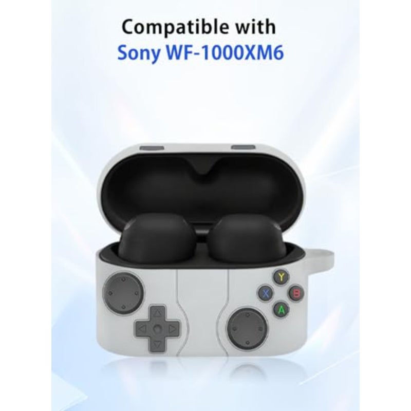 Case for Sony WF-1000XM6 - Silicone Protective Cover, Full-Body Protection with Scratch Protection, Anti-Shockproof, Includes Cleaning Kit and Lanyard Game Console - Image 2