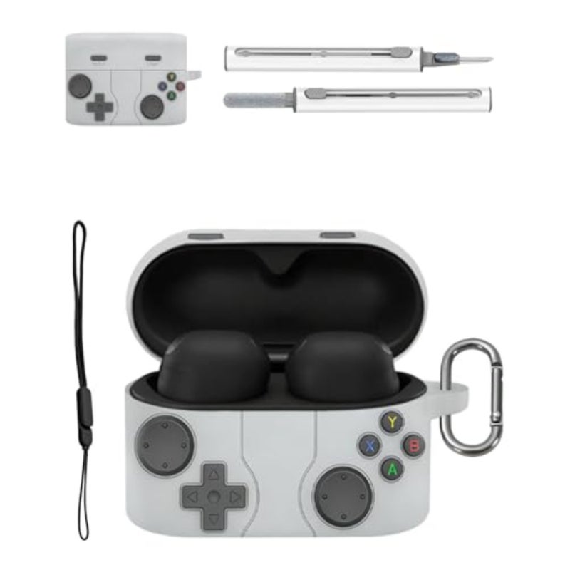 Case for Sony WF-1000XM6 - Silicone Protective Cover, Full-Body Protection with Scratch Protection, Anti-Shockproof, Includes Cleaning Kit and Lanyard Game Console - Image 1