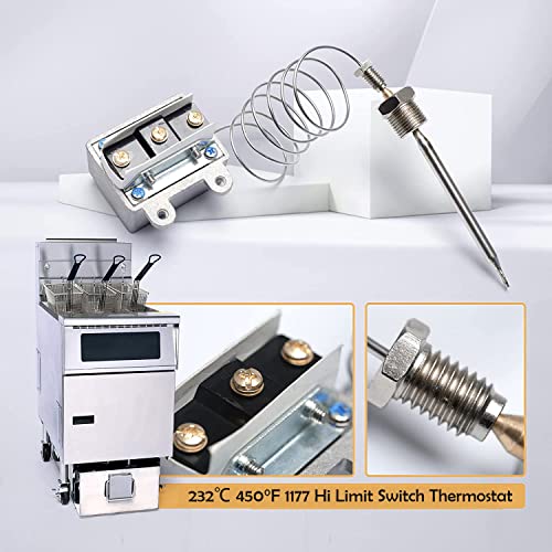 WIRELEL 1177 high limit thermostat fryer switch for Fryer 3/8" Mpt Stuff Box LCCM2003000 Gas Fryer, 301030005 Hi-Limit Compatible With Atosa Catering Equipment - Image 3
