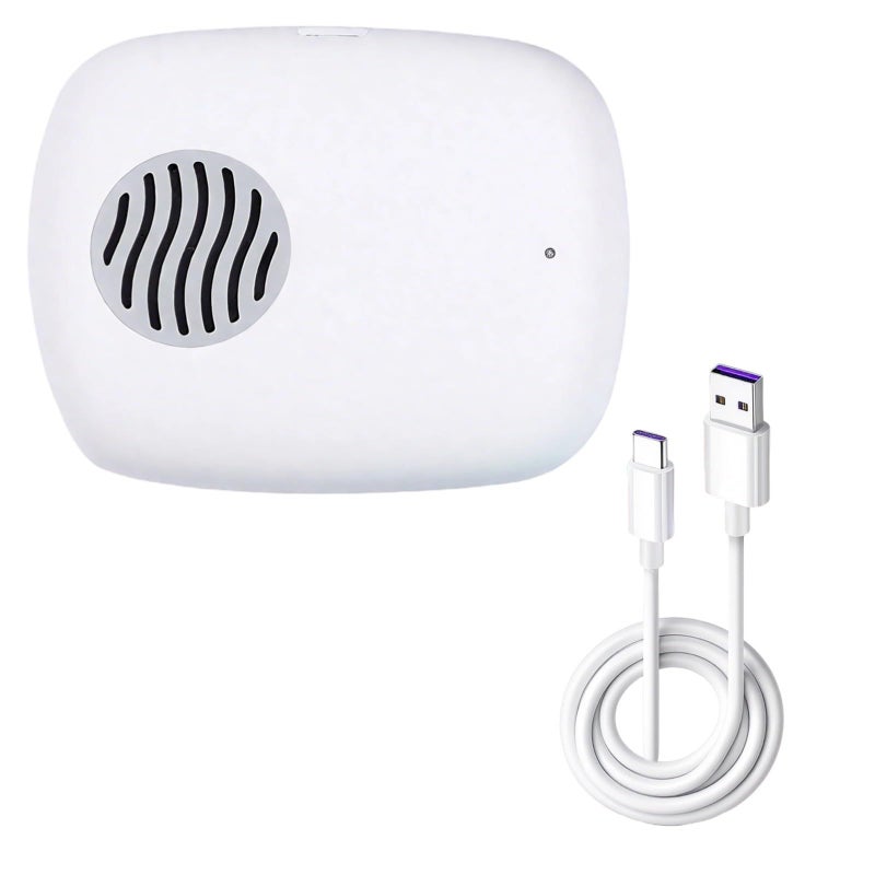 USB Charging Toothbrush Sanitizer Holder Travel Case With Mirror Portable Cleaner Mini Fan - Image 2