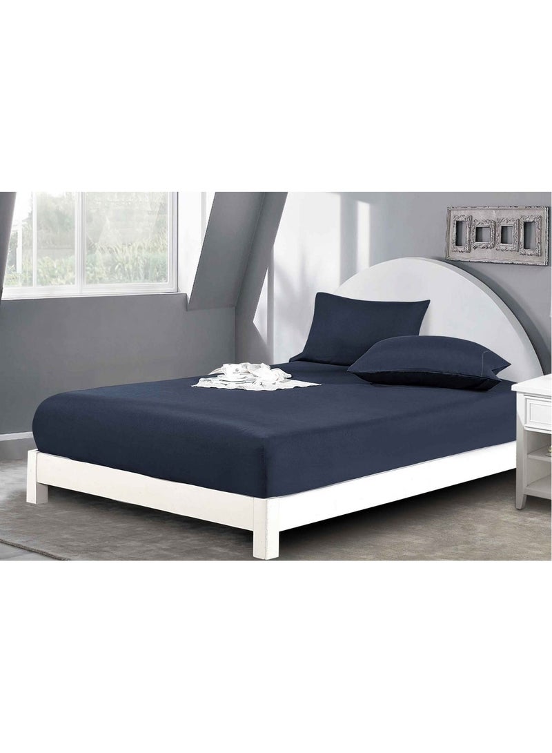100% Microfiber Double Bed Sheet Set in Assorted Colors