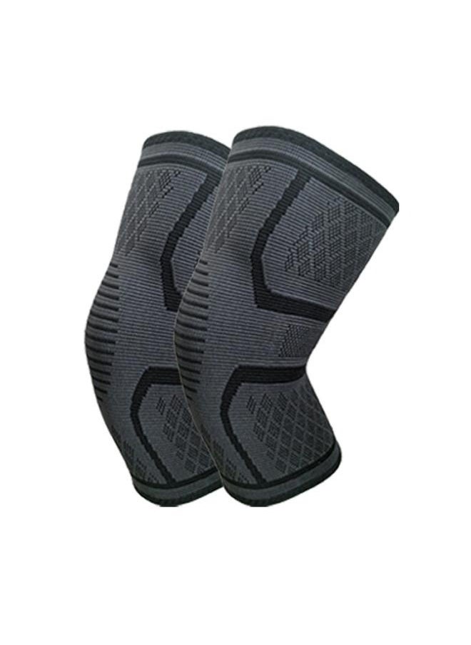 yongsheng 2-Piece Elastic Knees Pad- Knee Compression Sleeve -Braces for Knee Pain - Compression for Arthritis, Meniscus Tear, Running - Support for Women and Men - Sleeves Weightlifting-L  - Image 1
